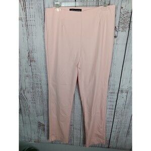 Luxe By Eric Signature Dress Pants Women's 8 Pale Pink Flat Front Straight Leg